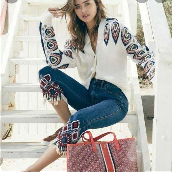 Tory Burch Denim - Tory Burch Mia embellished jeans NWOT